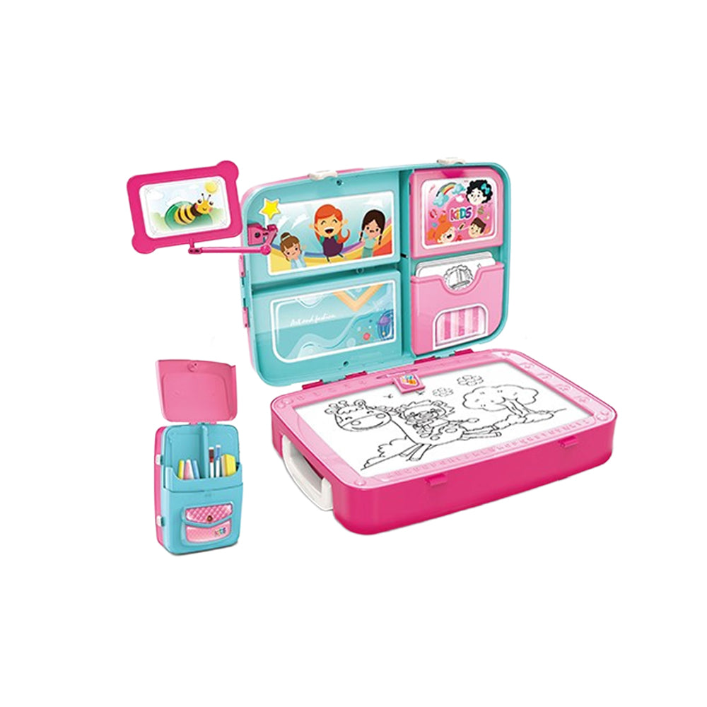 Set de mochila con pizarra y dibujos