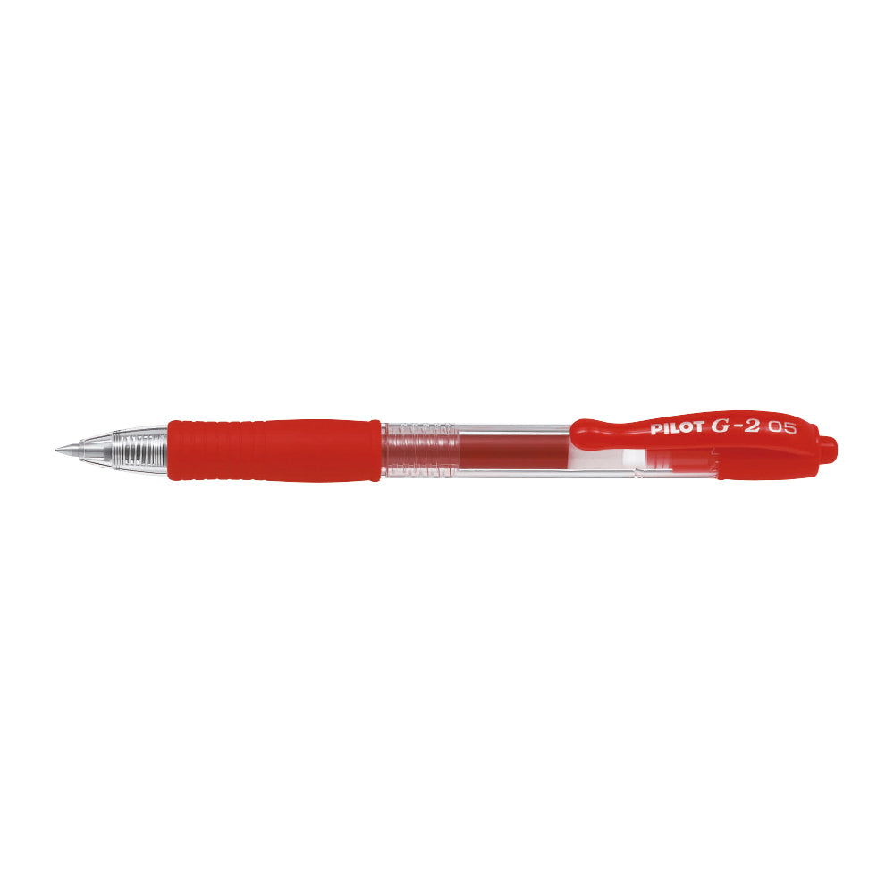 Lapicero tinta gel G-2 retractil color rojo punta 0.5mm Pilot