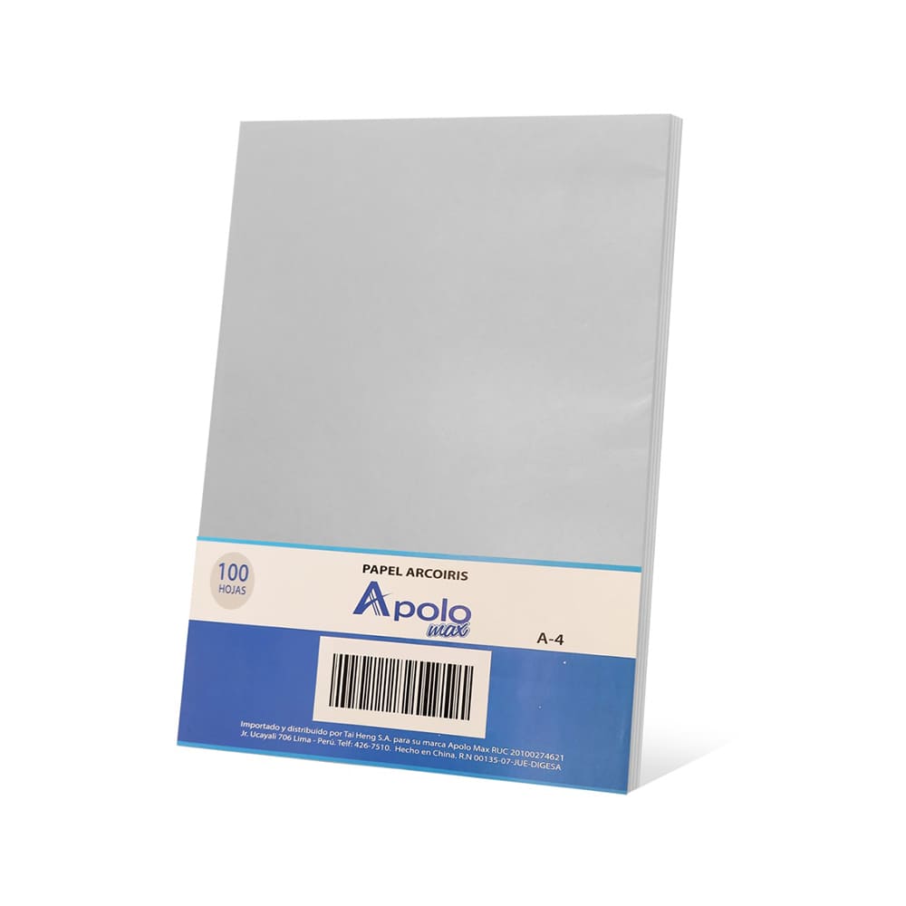 Papel Bond Gris Apolo