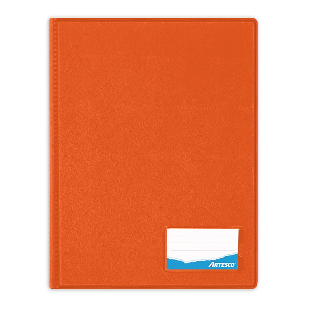 Folder doble tapa A4 con gusano naranja Artesco