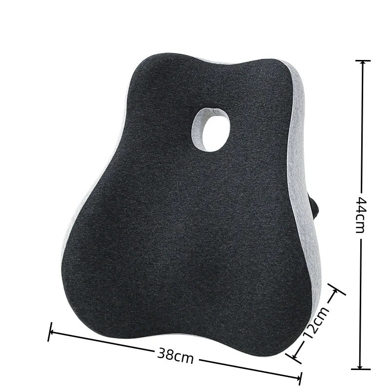 Cojín lumbar ergonómico para respaldar de Silla negro Hanma