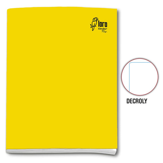 Cuaderno engrapado decroly A4x80 hojas Loro