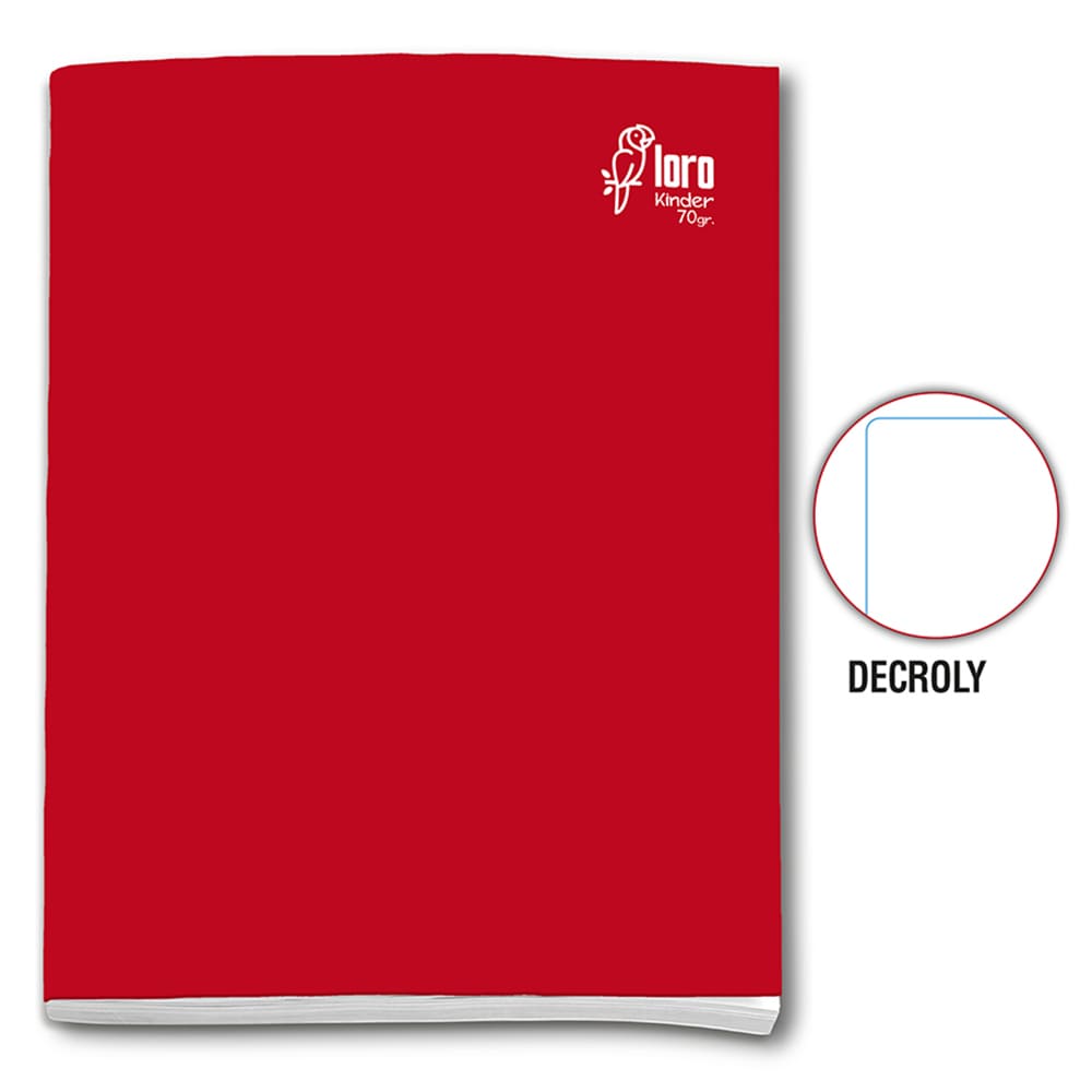 Cuaderno engrapado decroly A4x80 hojas Loro