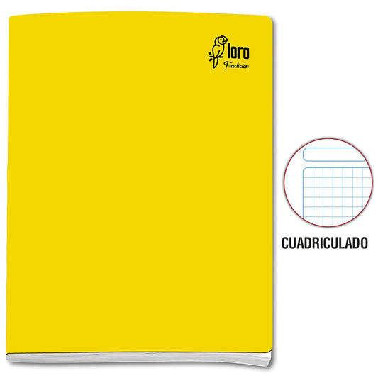 Cuaderno engrapado cuadriculado A4x92 hojas Loro