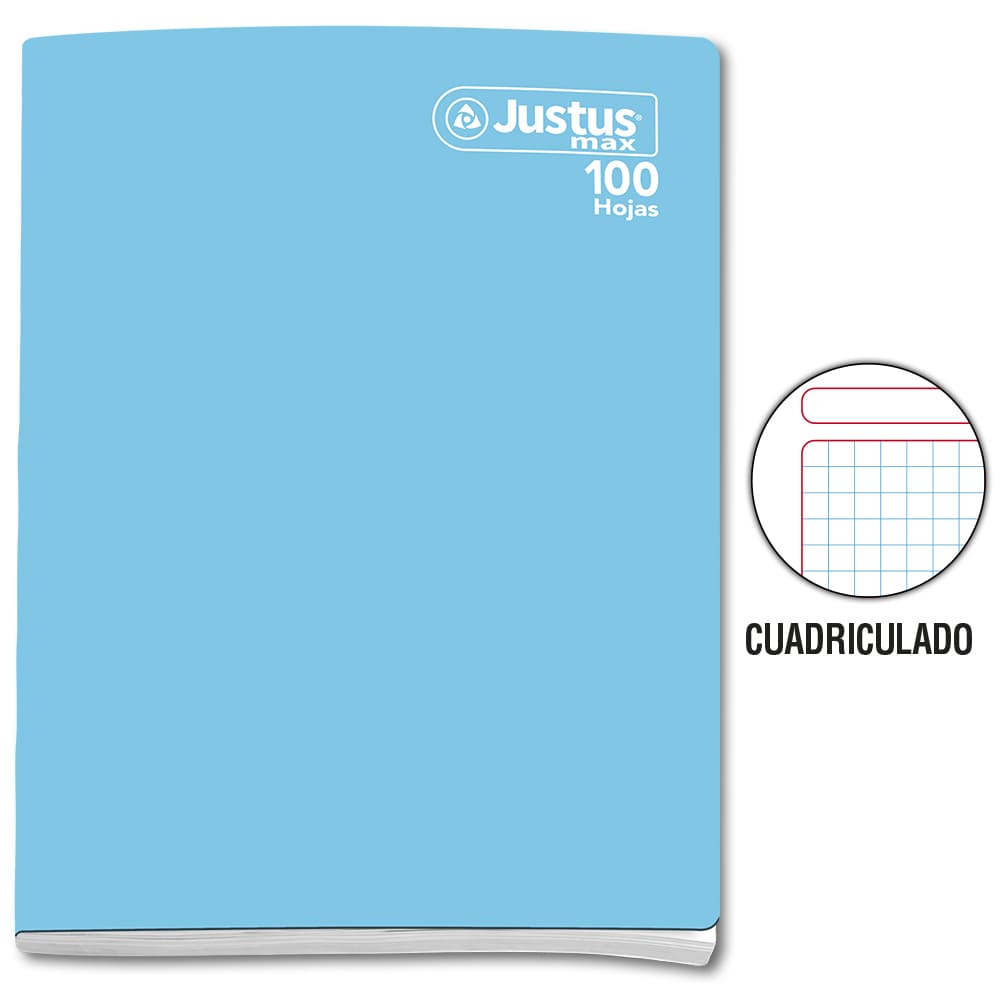 Cuaderno engrapado cuadriculado A4x100 hojas Justus Max