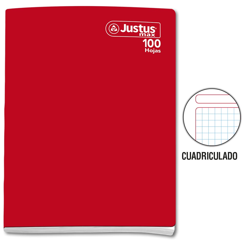 Cuaderno engrapado cuadriculado A4x100 hojas Justus Max