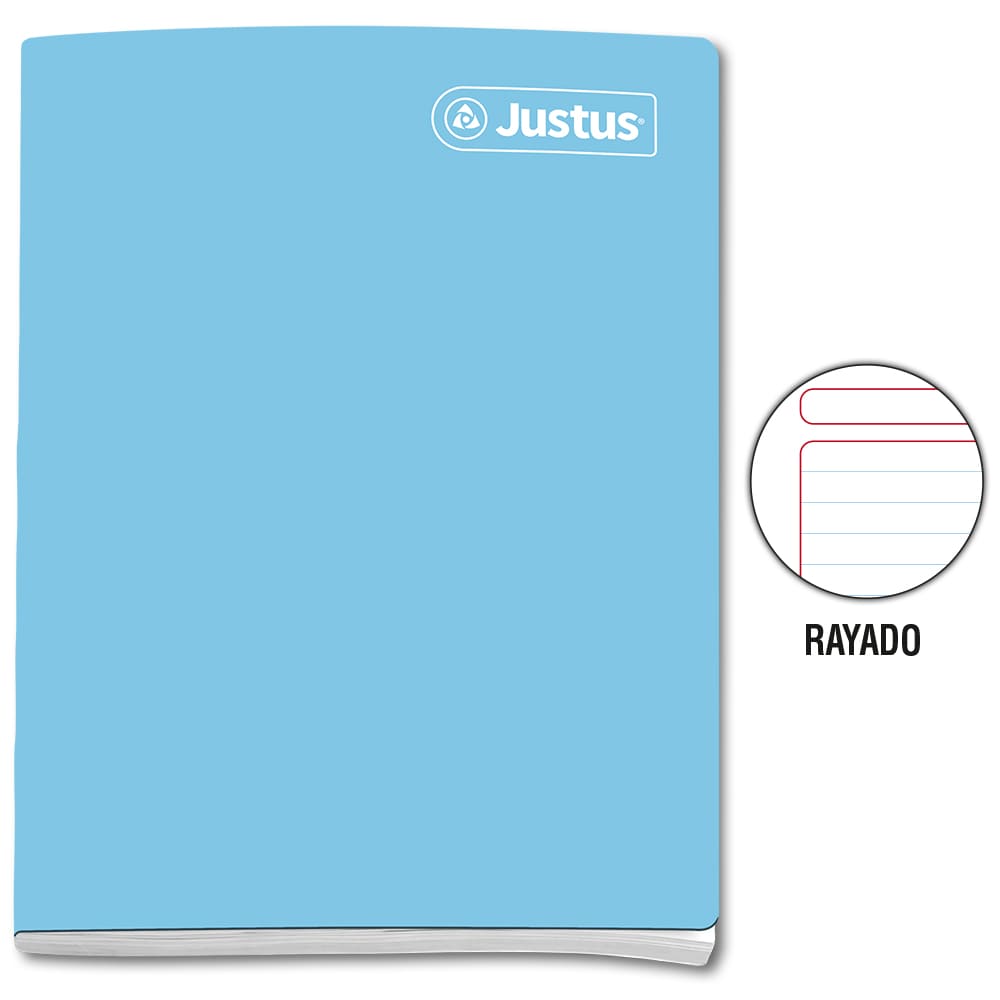 Cuaderno engrapado rayado A4x80 hojas Justus