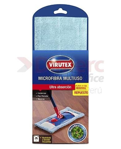 Repuesto trapeador (plana) microfibra 35cm Virutex
