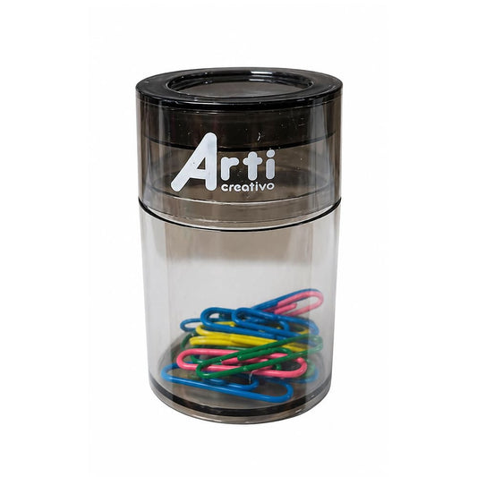 Porta clips redondo negro Arti