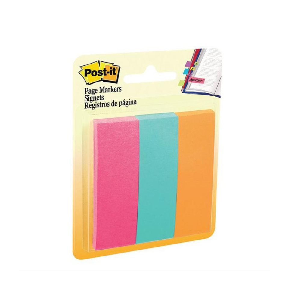 Post-it marcadores de pagina 2.3 cm x 7.2 cm 3 pads