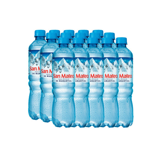 Agua mineral sin gas 600ml paquete x 15und San Mateo