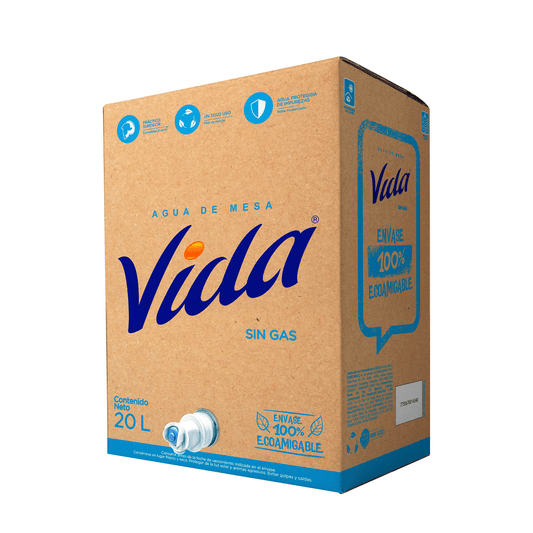 Agua de mesa sin gas caja 20L Vida