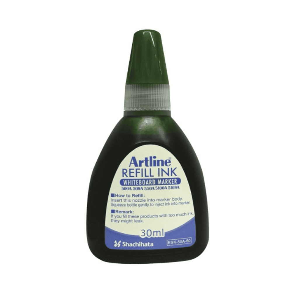 Tinta recarga para plumón de pizarra ESK50 A30 30 ml Verde Artline