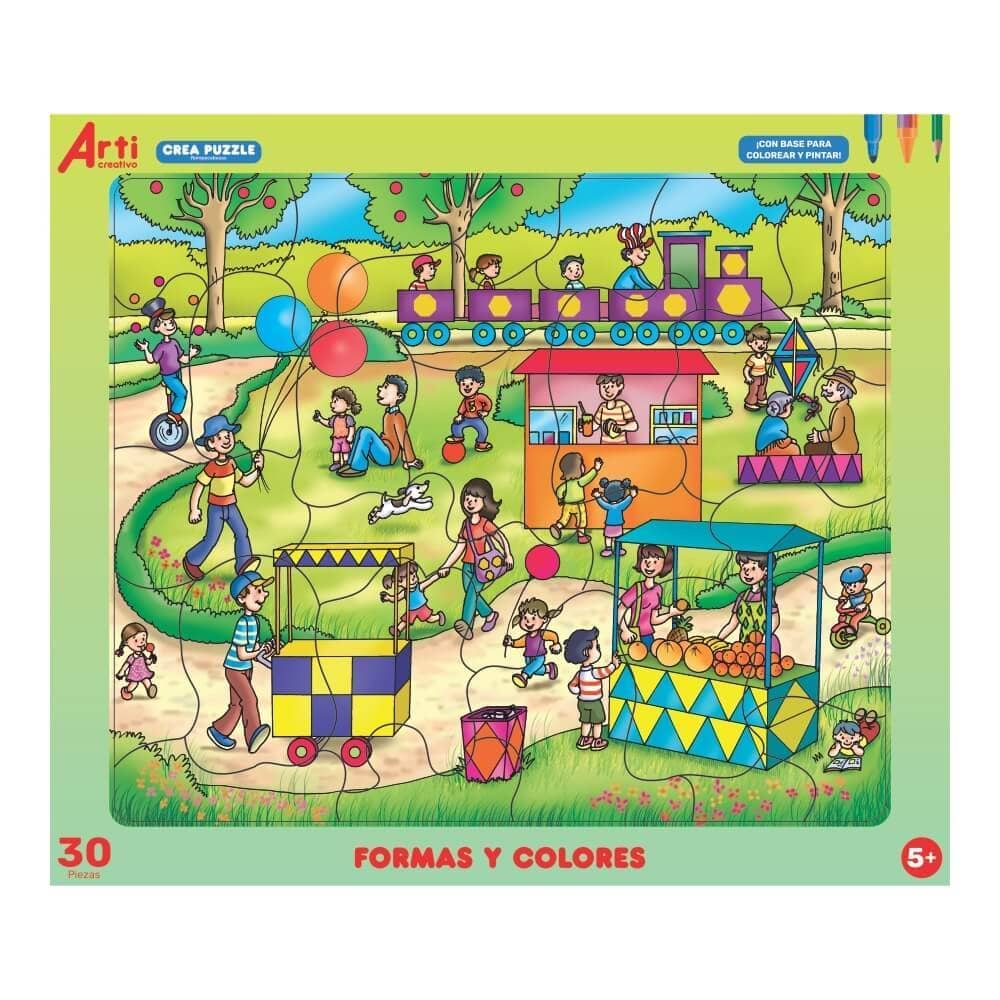 Rompecabezas x 30 piezas formas y colores aseados Arti Creativo