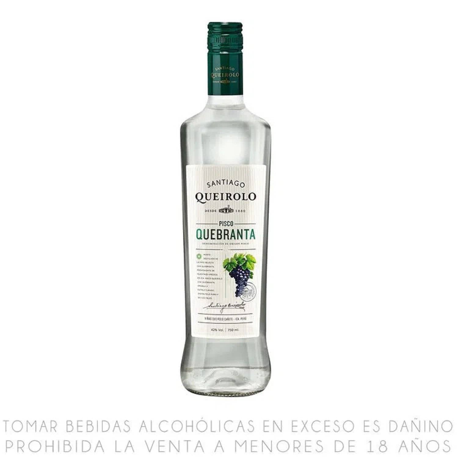 Pisco quebranta 750 ml santiago queirolo
