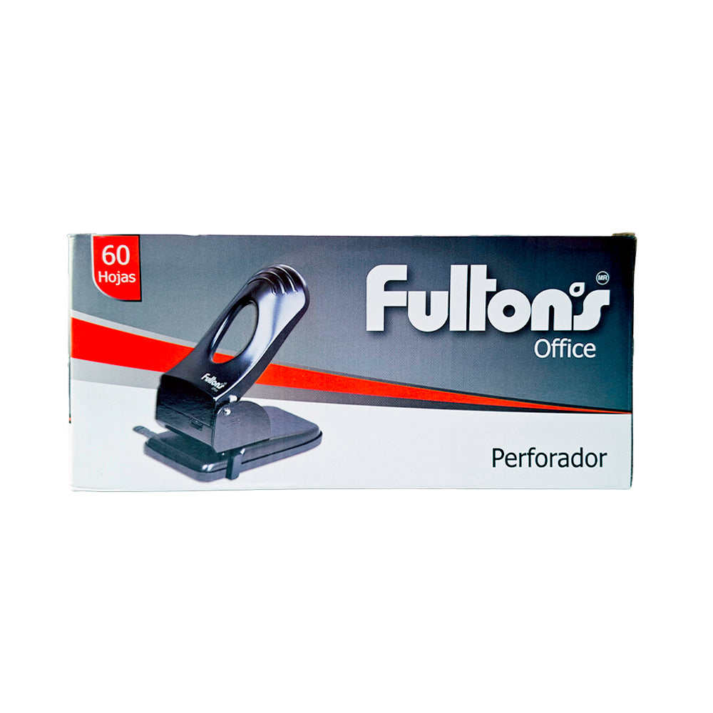 Perforador 60 hojas color negro Fultons