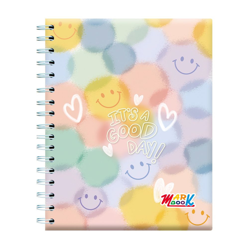 Cuaderno anillado cuadriculado A5 100 hojas diseños surtidos Mark book