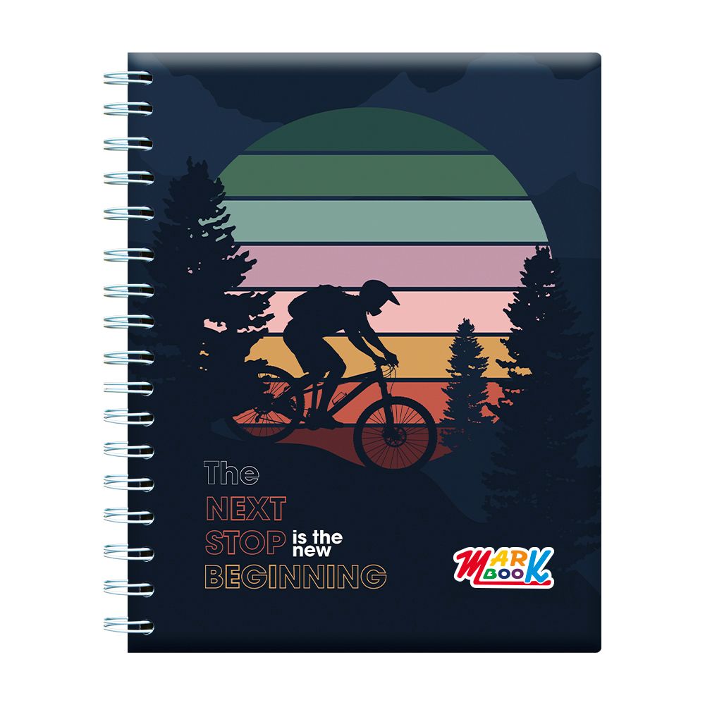 Cuaderno anillado cuadriculado A5 100 hojas diseños surtidos Mark book