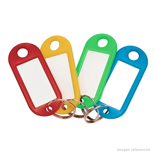 Llavero plástico x unidad colores surtidos