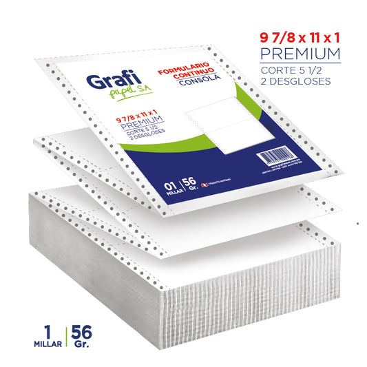 Consola 9 7/8x11x1 (5 1/2) 56gr 1 mill grafipapel