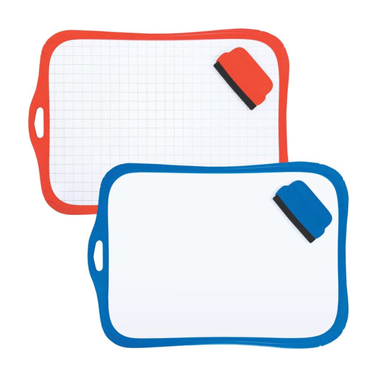 Pizarra doble blanca/cuadriculada 20.8 x 29.5 cm con mota Arti Creativo