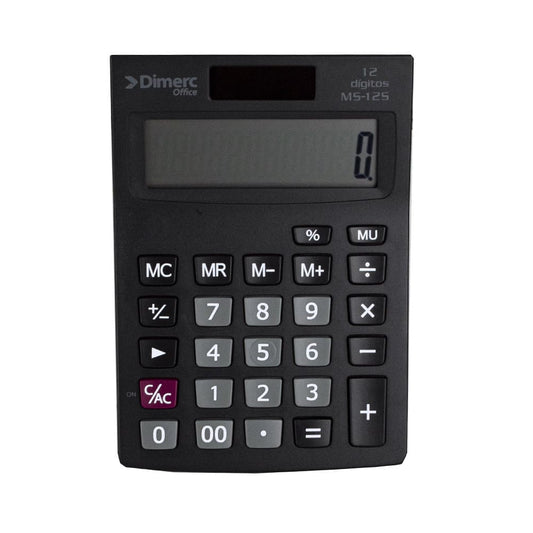 Calculadora de mesa 12 dígitos MS-12S negro Dimerc