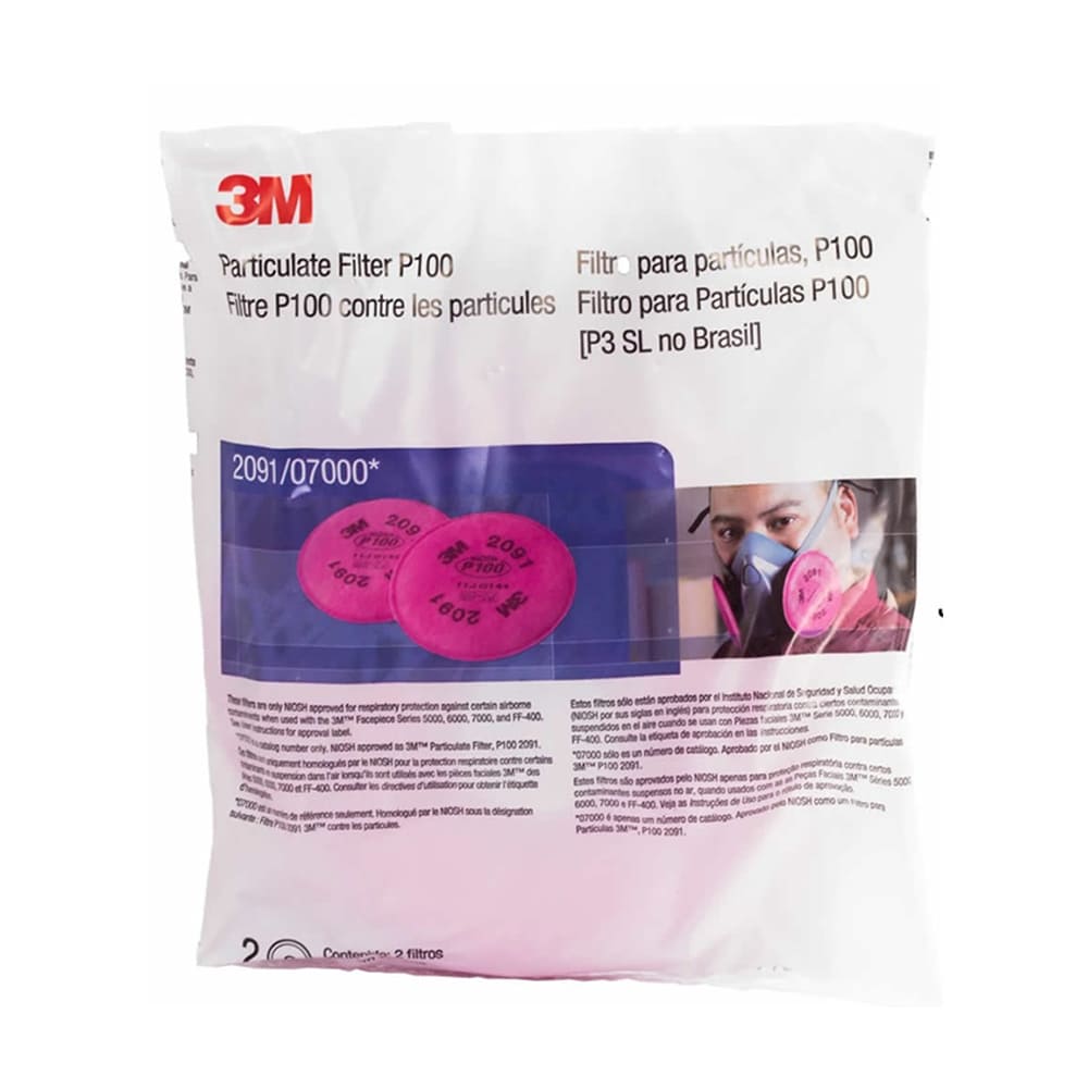 Filtro para particulas P100 magenta 2091 PAR 3M