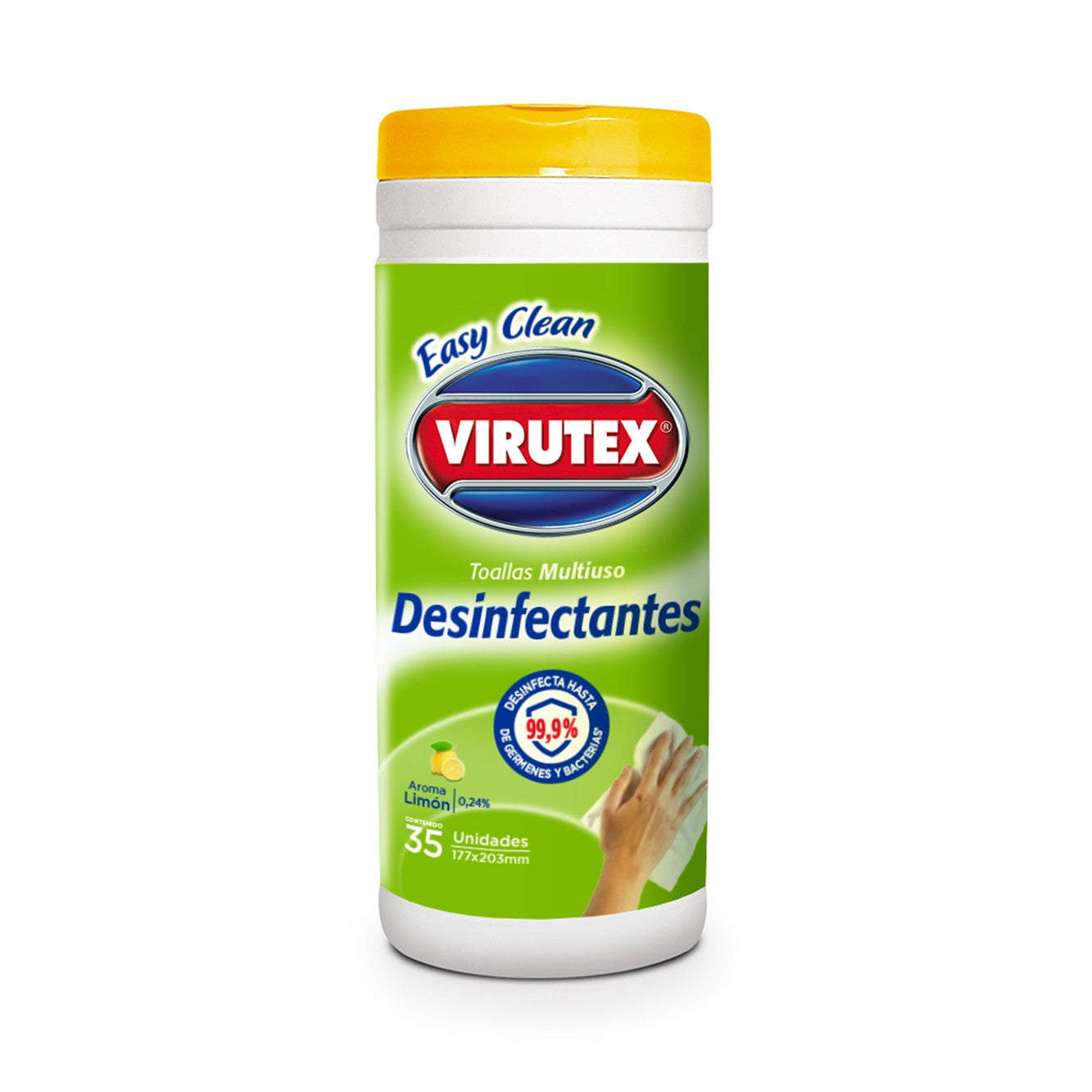 Toallas Desinfectantes Multiuso Limon 35U Easy Clean Virutex