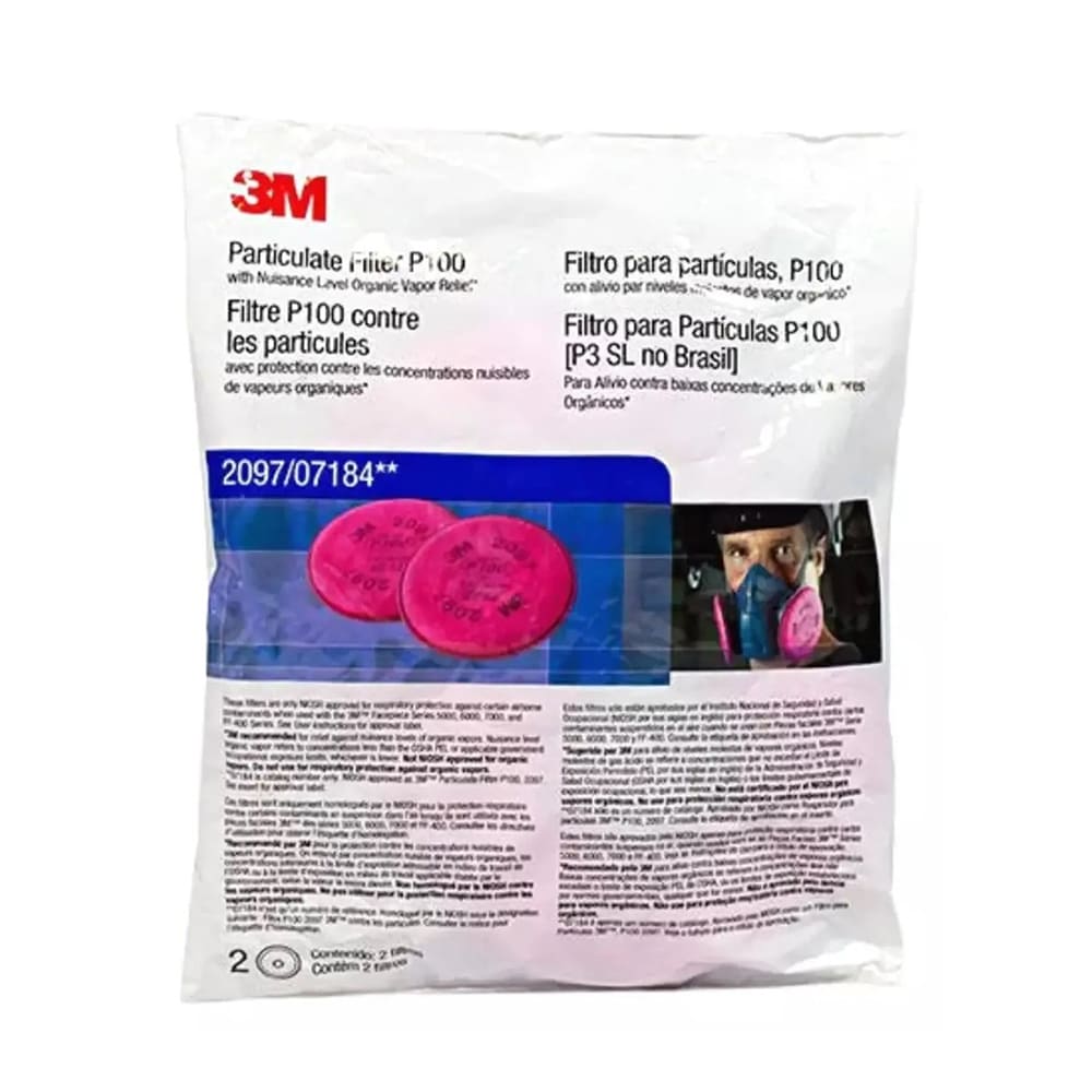 Filtro para particulas P100 magenta 2097 PAR 3M