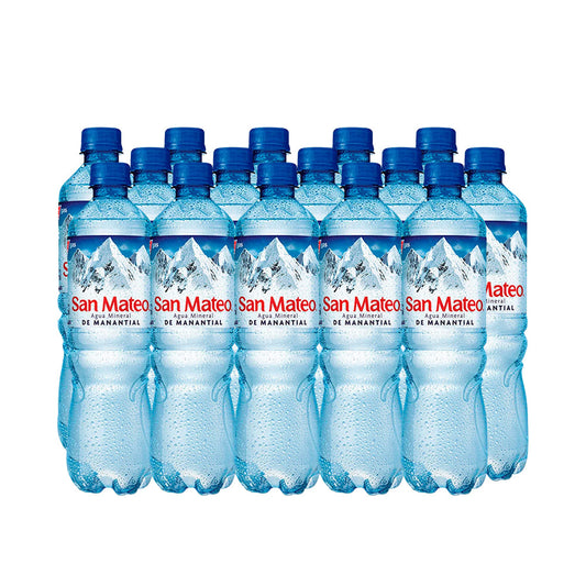 Agua mineral con gas 600ml x 15 unidades San Mateo