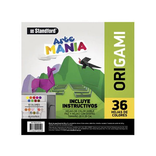 Block origami 20 x 20 cm 36 hojas Standford