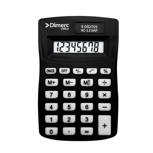 Calcuadora bolsillo 8 dígitos HL-8 negro Dimerc