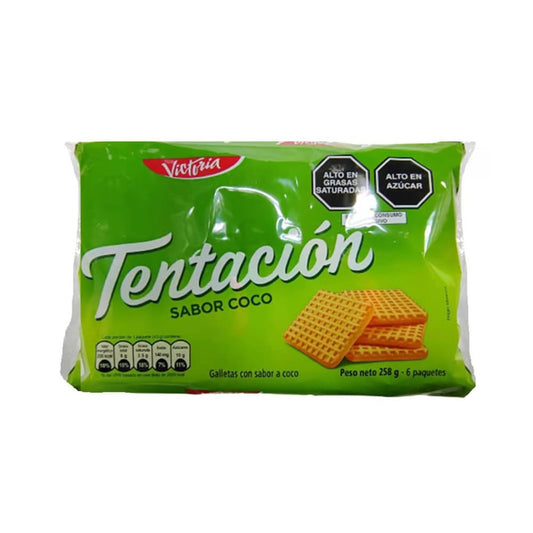 Galleta Tentación coco 43 gr x 6 und Victoria