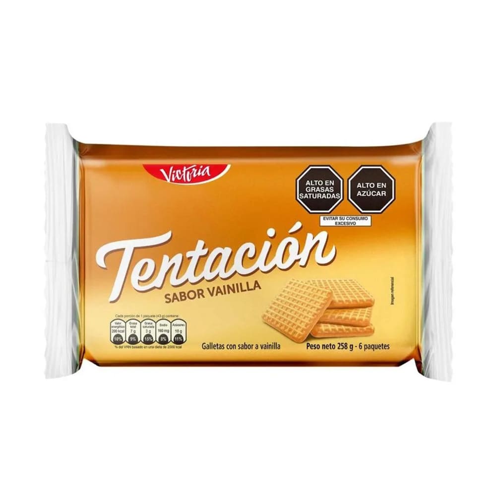 Galleta Tentación vainilla 43 gr x 6 und Victoria