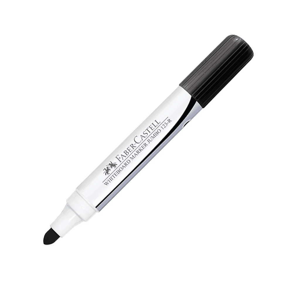 Plumón punta gruesa 123-R negro jumbo Faber Castell