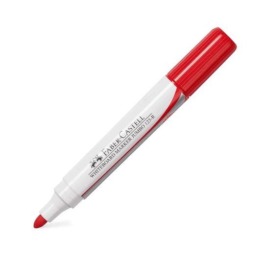 Plumón punta gruesa 123-R rojo jumbo Faber Castell