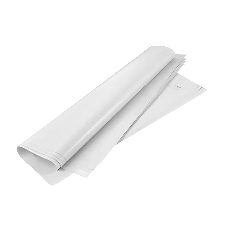 Papel lustre color blanco rollo x 3 unidades