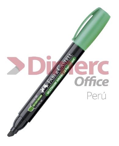 Plumon permanente punta biselada verde winner 54E Faber Castell