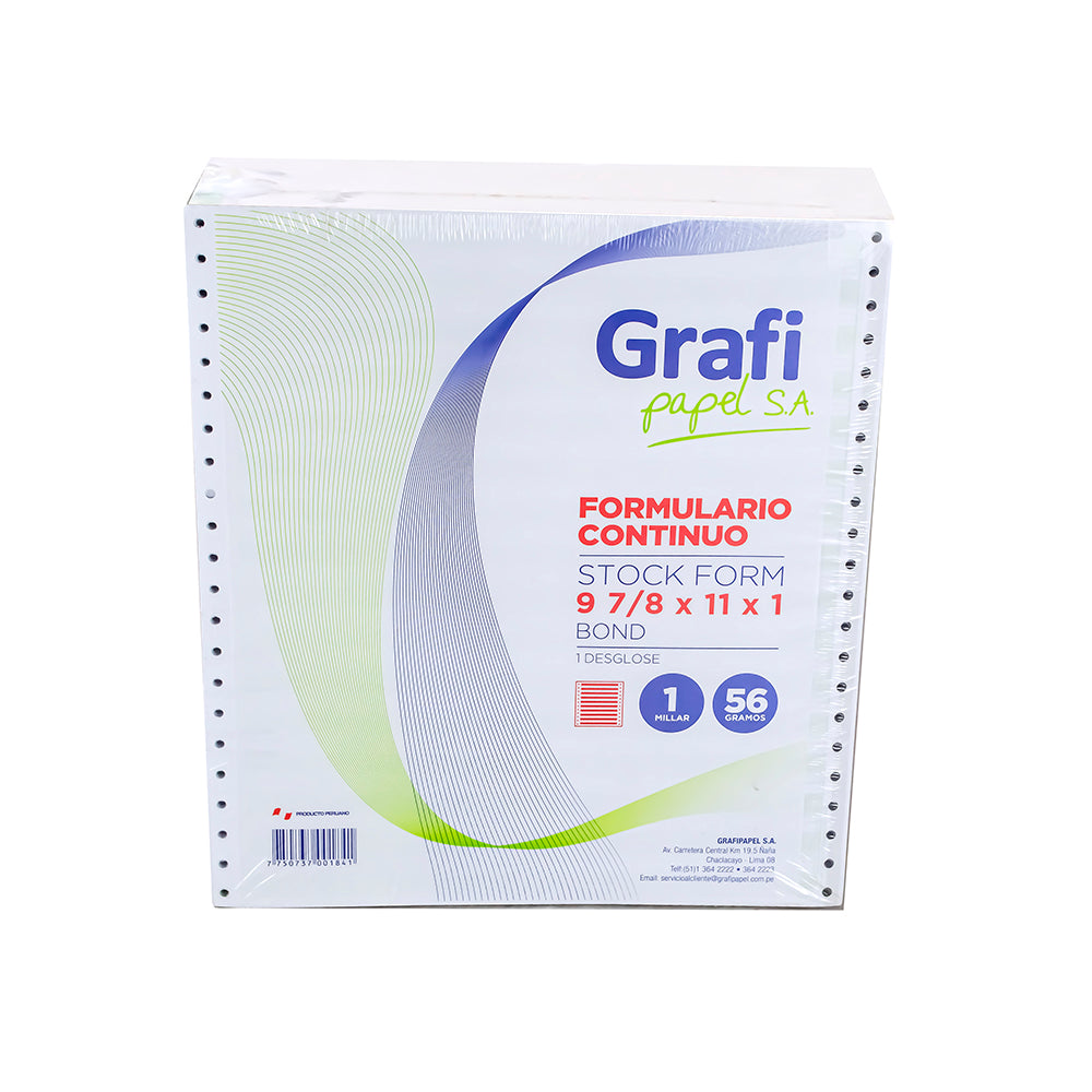 Stock form 9 7/8x11x1 56 gr Grafipapel