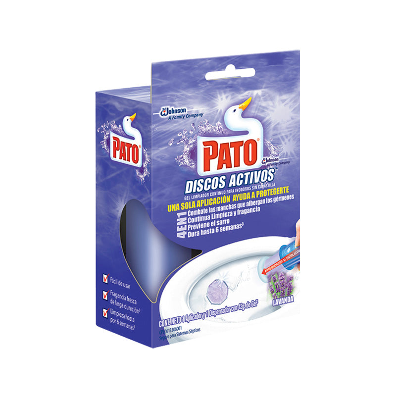 Dispensador + repuesto discos activos w.c. lavanda 38 gr Pato