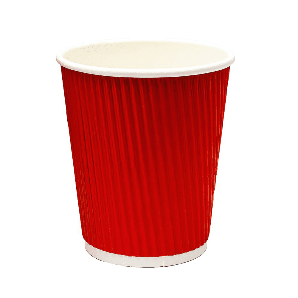 Vaso cartón corrugado rojo 8 oz x 25 und Dasil