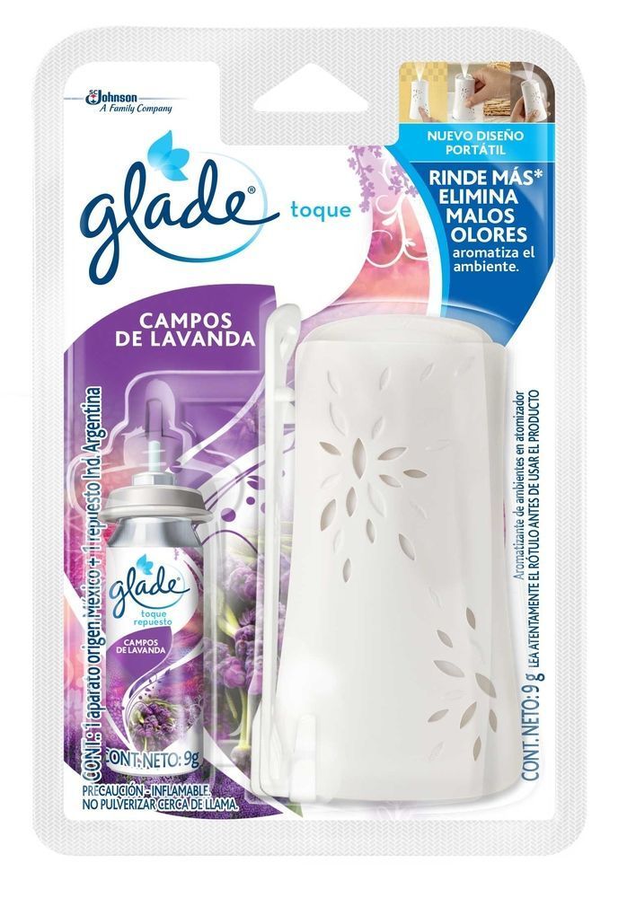 Dispensador + repuesto toque lavanda 9 gr Glade