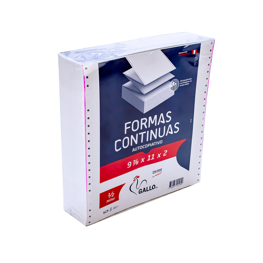 Consola autocopiativa 9 7/8x11x2 55gr 1/2 mill gallo