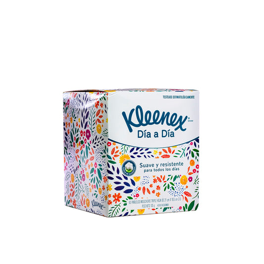 Pañuelo desechable 3 hojas cubo x 60 unidades Kleenex
