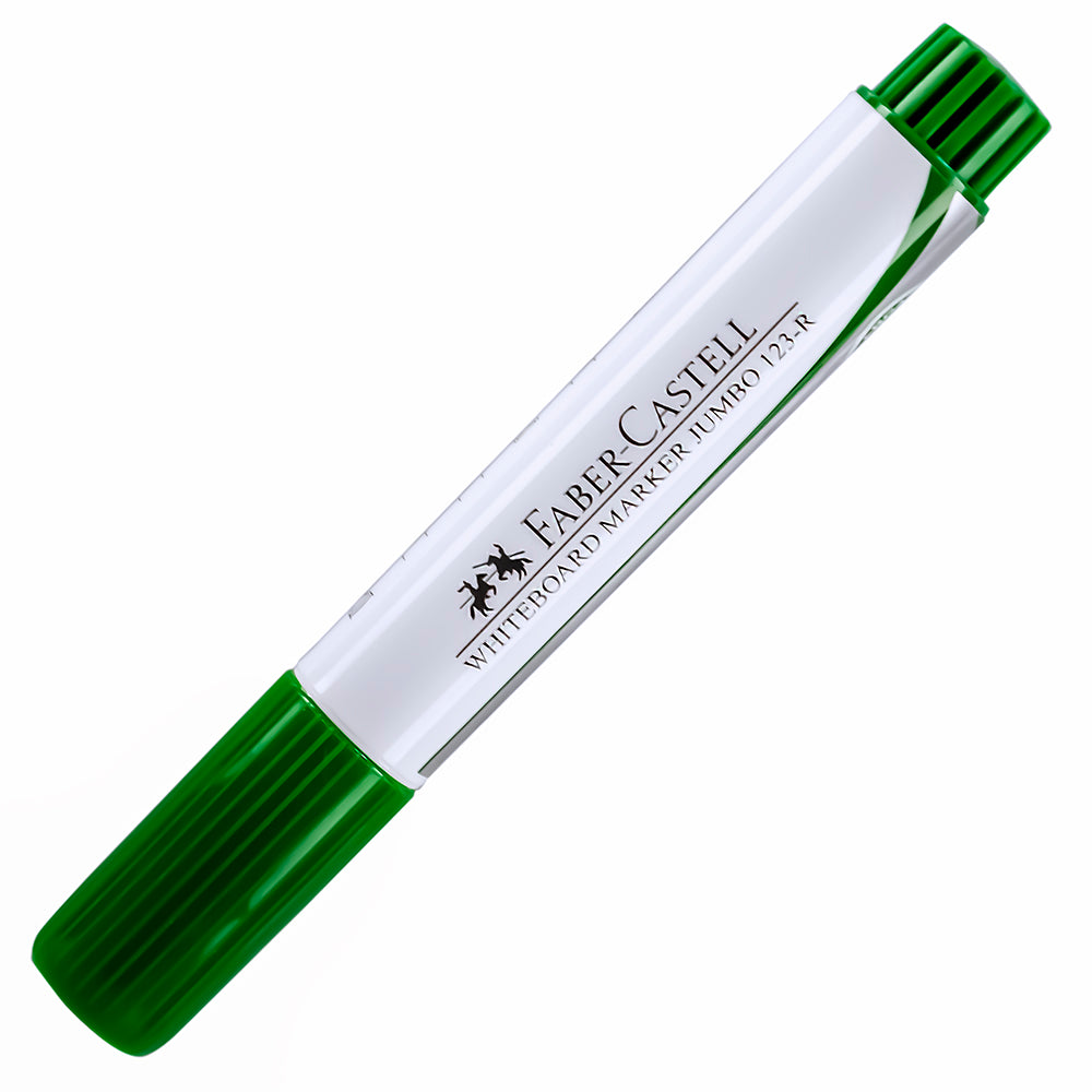 Plumón punta gruesa 123-R verde jumbo Faber Castell