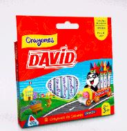Crayones delgados x 12 unidades David