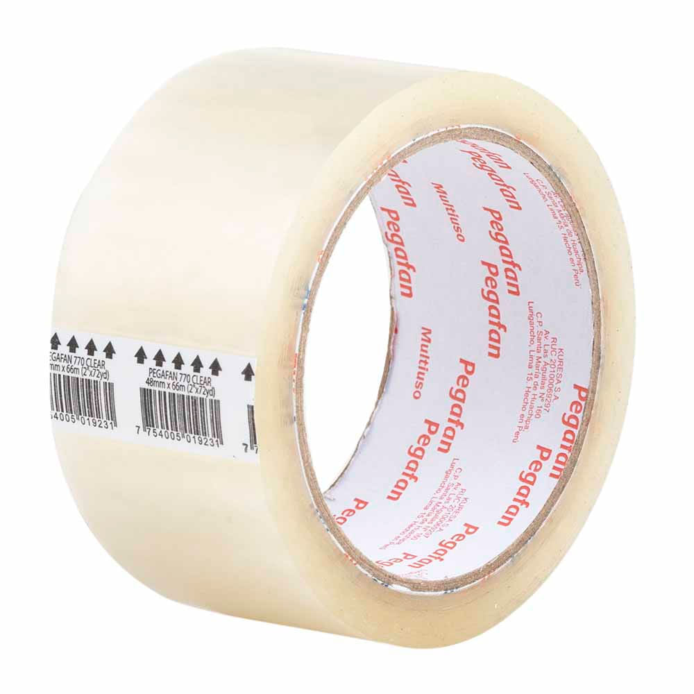 Cinta de embalaje transparente 2 x 72 yardas (770) Pegafan