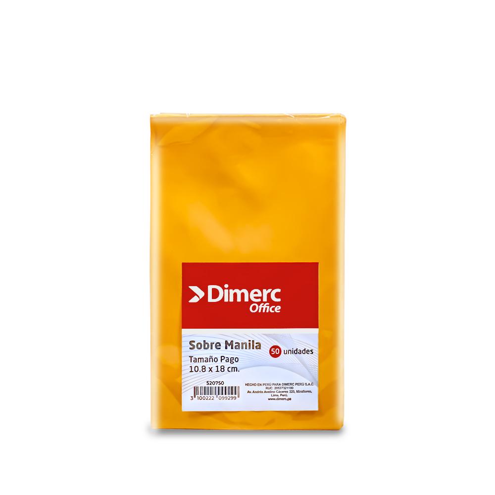 Sobre manila pago 50 unidades dimerc