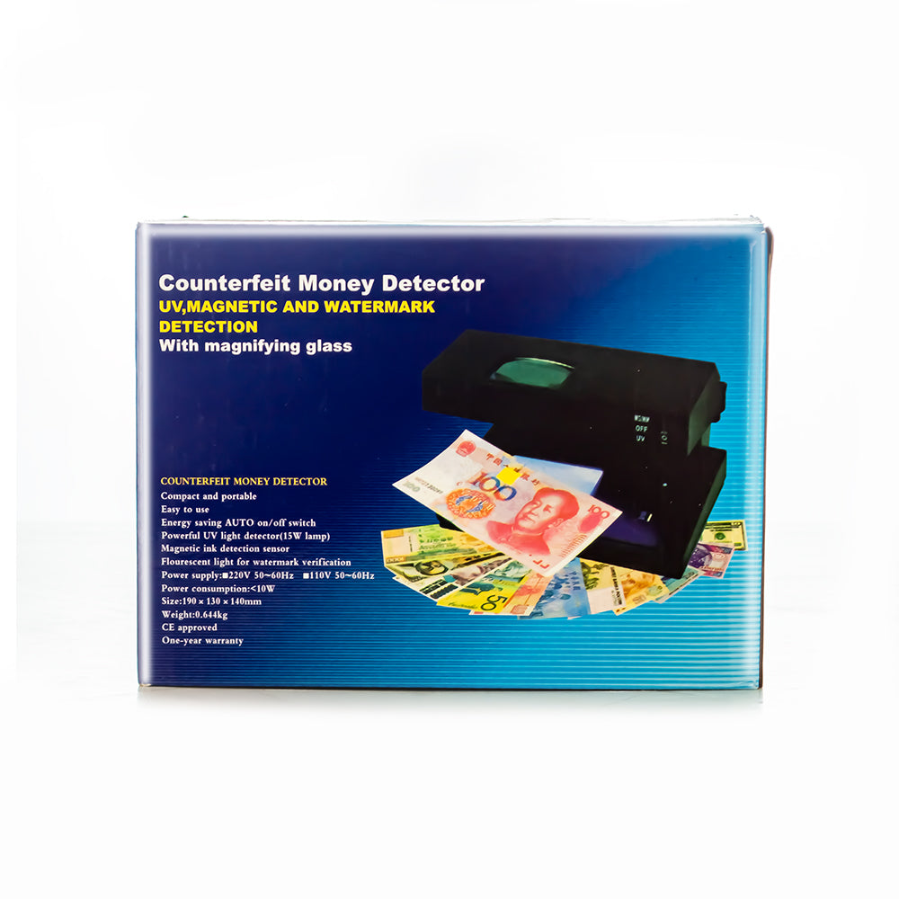 Maquina detectora billetes luz uv/flo 2038 c/lupa