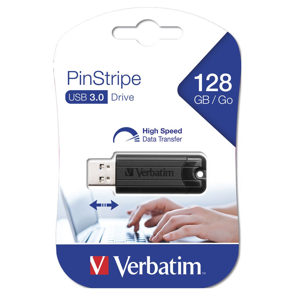 Memoria usb 128gb 3.0 pinstripe verbatim